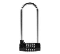 RUNROTOO U Shaped Lock Password Lock for Cabinets and Door Handles 5 Digit Combination Password Black Plastic Metal Home Safety Protect Privacy