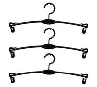 RUNROTOO Underwear Panties Hangers Plastic Set of 15 with Non-Slip Ends, Black Laundry Drying Holder Suitable for Home and Commercial Use