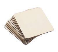 RUNROTOO Unfinished Blank Wood Squares with Easy to Paint and Write on Features 40pcs 4x4 Inches Natural Wood Pieces for DIY Crafts Painting and Engraving for Home Improvement Projects