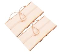 RUNROTOO Unfinished Wood Signs Rustic Farmhouse Style 2pcs Blank Rectangle Hanging Wooden Plaques with Rope for Easy Writing and Hanging Craft Door Or Wall Decoration for Business