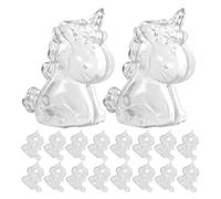 RUNROTOO Unicorn Plastic Storage Boxes Multifunctional and Resistant to Breaking 24pcs for Organizing Desks for Small Jewelry and Tiny Items and Party Favour Packaging