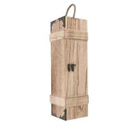 RUNROTOO Vinta Wine Gift Box - Wooden Wine Bottle Case with Rope Handle & Lock - Perfect for Housewarming Weddings and Special Ocns - Ele Wine Presentat