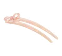 RUNROTOO Vintage Bow U-shaped Hair Pin Women’s Decorative Hair Accessory, Acetate Material, Multi-color, Simple Retro Style Suitable for Updos and Everyday Hairstyling