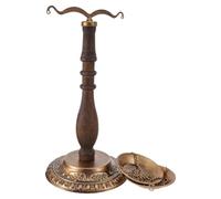 RUNROTOO Vintage Iron Balance Scale Decorative Sculpture with Storage Function for Lawyer's Office and Living Room, Elegant Retro Metal Justice Scale Centerpiece in Golden Colour