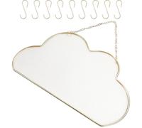 RUNROTOO Wall-Mounted Jewelry Organizer Hanging Metal Wire Cloud-Shaped Necklace Rack and Earring Display Holder for Women’S Bedroom or Closet