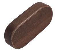 RUNROTOO Walnut Oval Wood Block 10X5X2Cm DIY Base for Car Ornament Display, Christmas DIY Wood Kit for Home Craft and Classroom Woodcarving Activities