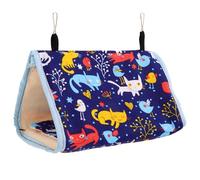 RUNROTOO Warm Bird Hammock for Parrots and Birds Triangular Fabric Hanging Nest Cute Cartoon Style Easy to Clean for Indoor Use