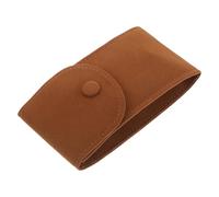RUNROTOO Watch Case for Outdoor Watch Pouch Brown Lint Material Thickened Scratch-resistant Organizer Easy to Open and Close for Gift for Any Occasion