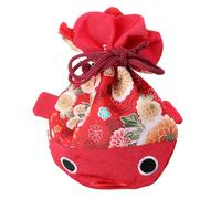 RUNROTOO Wedding Candy Bag Fish Pattern Drawstring Bag Unique Japanese Style for Bridal Shower