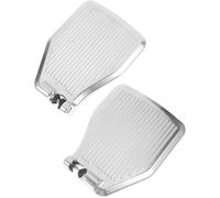 RUNROTOO Wheelchair Footrest Replacement Easy to Use Design and Strong Bearing Capacity 1 Pair of Aluminum Alloy Silver Wheelchair Foot Pad for Comfortable Lower Limb Support