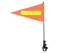 RUNROTOO Wheelchairs Safety Flag with Reflective Strip, Warning Flag Banner Telescoping Pole 5-Feet Adjustable Height for Golf Carts, Mobility Scooters, Cycling