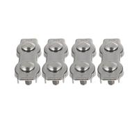 RUNROTOO Wire Rope Clips Cable Clamps Flat Bolt 4pcs Stainless Steel with Sturdy Structure and Easy to Attach Design for Rigging and Securing Loads