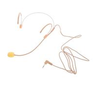 RUNROTOO Wired Headset Microphone with Boom for Teachers and Guides, Over-ear Skin Tone Headworn Condenser Mic Compatible with Bodypack Transmitter, Amplifier Vocal Mic for Public Speaking