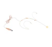 RUNROTOO Wired Headset Microphone with Xlr 3-pin Condenser Mic for Voice Amplifier, Beige Headwear Vocal Microphone for Singing, Teaching, and Lectures