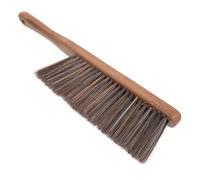 RUNROTOO Wood Handle Cleaning Brush with Artificial Bristles for Sofa and Bed Stiff Brush Tool for Sweeping Tiny Particles and Keyboard Dust Sturdy Brown for Home Use