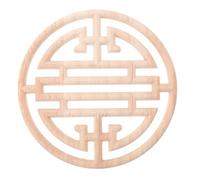 RUNROTOO Wooden Decorative Round Furniture Wood Applique - Unfinished Wall Art Medallion - Rustic Hanging Appliques Onlays for Cabinet Door