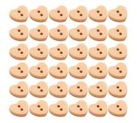 RUNROTOO Wooden Heart Buttons Easy to Sew Flatback Fasteners with Hand-Polished Edges 200pcs Natural Artistic Style for and Holiday Sewing Crafts Embellishments for Scrapbooking