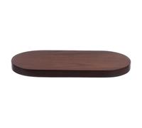 RUNROTOO Wooden Oval Display Stand Base (16X8Cm) Solid Walnut Wood Plinth Riser for Bonsai, Figurines Decorative Items Minimalist Pedestal Tray for Home Display and Collectibles