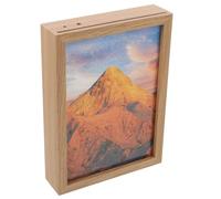 RUNROTOO Wooden Picture Frame with Secret Compartment and Safe Box Function, Black Wood Picture Holder for Desktop Decoration, Simple and Elegant Design for Secure Storage and Display
