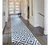 runrug Carpet Runner Rug - Indoor/Outdoor, Reversible, 2mm - 'Blue Lagoon' in Blue | Size: 70 cm x 180 cm runrug Blue 70 cm x 180 cm