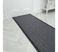 runrug Carpet Runner Rug - Indoor/Outdoor, Reversible, 2mm - 'Illusion' in Midnight | Size: 60 cm x 300 cm runrug Midnight 60 cm x 300 cm