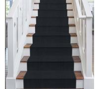 runrug Dark Grey Plain Stair Carpet Runner | Size: 70 cm x 690 cm runrug Dark Grey 70 cm x 690 cm