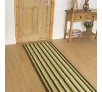 runrug Hallway Carpet Runner Rug - Soft & Comfy, 9mm - 'Broad' in Green | Size: 70 cm x 270 cm runrug Green 70 cm x 270 cm