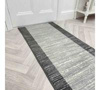 runrug Hallway Carpet Runner Rug - Soft & Comfy, 9mm - 'Morning Mist' in Light Grey | Size: 60 cm x 240 cm runrug Light Grey 60 cm x 240 cm