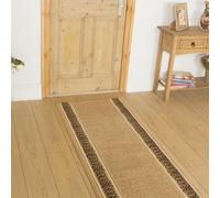 runrug Soft & Luxurious Hallway Runner Rug - Comfortable Carpet for Hall, Kitchen & Corridor - Stain-Resistant, Dirt-Resistant - Multiple Sizes - 60cm x 300cm - 9mm Thick - Tribal, Beige