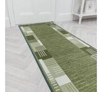 runrug Hallway Carpet Runner Rug - Soft & Comfy, Non-Slip, 8mm - 'Montana' in Green | Size: 100 cm x 300 cm runrug Green 100 cm x 300 cm