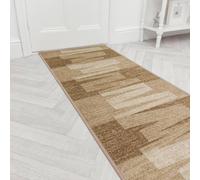 runrug Hallway Carpet Runner Rug - Soft & Comfy, Non-Slip, 8mm - 'Via Veneto' in Beige | Size: 100 cm x 420 cm runrug Beige 100 cm x 420 cm