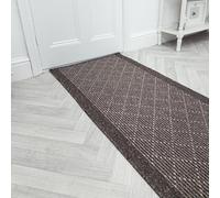 runrug Hallway Runner Rug - Hardwearing Carpet for Hall, Kitchen, Landing & High-Traffic Areas - Stain-Resistant, Tight-Knit Loop Pile - Multiple Sizes - 80cm x 210cm - 5mm Thick - Boulevard, Brown