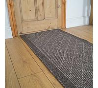 runrug Hallway Runner Rug - Non Slip Carpet Runners for Hallways, Kitchen, Corridors & Caravans - Stain Resistant Dirt Stopper - 66cm Wide x 420cm Long Boulevard Brown