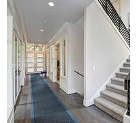 Blue Aztec Long Hallway Carpet Runner runrug Blue 80cm x 270cm