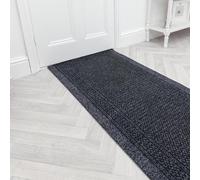 runrug Hallway Runner Rug - Non Slip - Hall Carpet Runner, Kitchen Rug Runner - Stain Resistant Dirt Stopper - Ideal for High Foot-Traffic Areas - 80cm Wide x 300cm Long - Aztec, Black