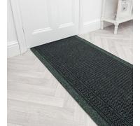 runrug Hallway Runner Rug - Non Slip - Hall Carpet Runner, Kitchen Rug Runner - Stain Resistant Dirt Stopper - Ideal for High Foot-Traffic Areas - 66cm Wide x 270cm Long - Aztec, Green