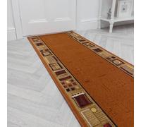 runrug Hallway Runner Rug - Non-Slip, Hardwearing, 5.4mm - 'Jena' in Terracotta | Size: 66 cm x 240 cm runrug Terracotta 66 cm x 240 cm