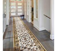 runrug Hallway Runner Rug - Soft Hall Carpet Runner, Kitchen Rug Runner - Stain Resistant Dirt Stopper - Ideal for High Foot-Traffic Areas - 60cm Wide x 360cm Long - Persian, Beige