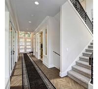 runrug Hallway Runner Rug - Soft Hall Carpet Runner, Kitchen Rug Runner - Stain Resistant Dirt Stopper - Ideal for High Foot-Traffic Areas - 70cm Wide x 210cm Long - Tribal, Brown