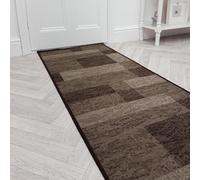 runrug Hallway Runner Rug - Tight Knit Loop Pile Hardwearing Carpet for Hall, Kitchen & Landing - Stain Resistant - Multiple Sizes -150cm x 80cm - 5.4mm Thick - Icona, Dark Brown