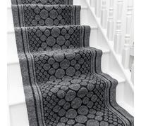 runrug Hardwearing Stair Runner Rug - Durable Carpet Runner for Stairs - Anti-Slip - Needle Punched - Multiple Sizes - 66cm x 480cm - 7.2mm Thick - Cork, Grey