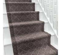 runrug Hardwearing Stair Runner Rug - Non-Slip Carpet for Stairs - Durable, Stain-Resistant & Dirt-Resistant - Multiple Sizes - 480cm x 66cm - 5mm Thick - Boulevard, Brown