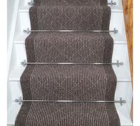 runrug Hardwearing Stair Runner Rug - Non-Slip Carpet for Stairs - Durable, Stain-Resistant & Dirt-Resistant - Multiple Sizes - 600cm x 66cm - 5mm Thick - Boulevard, Brown