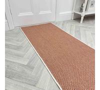 runrug Indoor/Outdoor Hallway Runner Rug - Reversible Flatweave Carpet for Hall & Kitchen - Multiple Sizes - Stain-Resistant, Durable & Pet-Friendly - 60cm x 210cm - 2mm Thick - Coastal, Terracotta