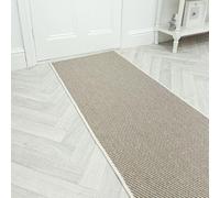 runrug Indoor/Outdoor Hallway Runner Rug - Waterproof Reversible Carpet for Hall, Patios & Garden - Stain-Resistant, Durable & Pet-Friendly - 60cm x 300cm - 2mm Thick - Coastal, Beige