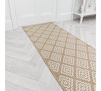 runrug Indoor/Outdoor Hallway Runner Rug - Waterproof Reversible Carpet for Hall, Patios & Garden - Stain-Resistant, Durable & Pet-Friendly - 420cm x 60cm - 2mm Thick - Olmec, Brown