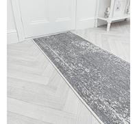 runrug Indoor/Outdoor Hallway Runner Rug - Waterproof Reversible Carpet for Hall, Patios & Garden - Stain-Resistant, Durable & Pet-Friendly - 150cm x 60cm - 2mm Thick - Tapestry, Grey
