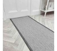 runrug Indoor/Outdoor Hallway Runner Rug - Waterproof Reversible Carpet for Hall, Patios & Garden - Stain-Resistant, Durable & Pet-Friendly - 210cm x 70cm - 5mm Thick - Illusion, Grey