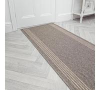 runrug Loop Pile Hallway Runner Rug - Tight-Knit Hardwearing Carpet for Hall, Kitchen & Landing - Multiple Sizes - Stain-Resistant - 66cm x 270cm - 5mm Thick - Natura, Tweed Beige