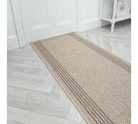 runrug Loop Pile Hallway Runner Rug - Tight-Knit Hardwearing Carpet for Hall, Kitchen & Landing - Multiple Sizes - Stain-Resistant - 66cm x 300cm - 5mm Thick - Natura, Beige